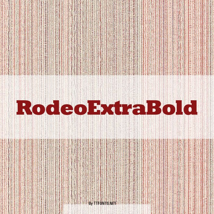 RodeoExtraBold example